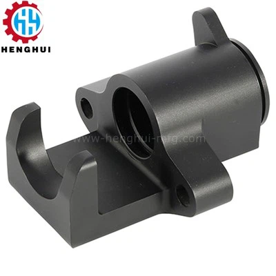 Peças de alumínio CNC que fresam alojamento anodizado preto com jato de areia da caixa de engrenagens
